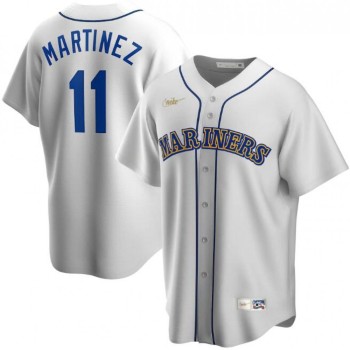 Men's Seattle Mariners #11 Edgar Martinez White Cool Base Stitched jersey Men's Seattle Mariners #11 Edgar Martinez White Cool Base Stitched jersey