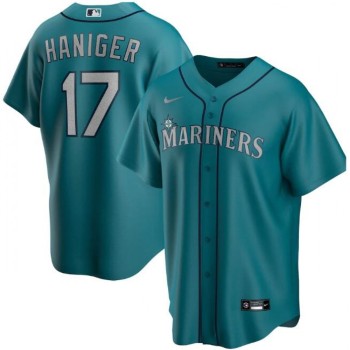 Men's Seattle Mariners #17 Mitch Haniger Aqua Cool Base Stitched jersey Men's Seattle Mariners #17 Mitch Haniger Aqua Cool Base Stitched jersey