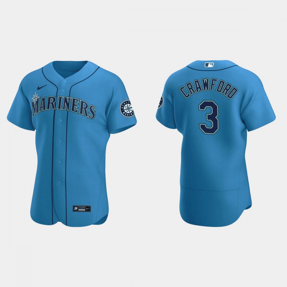 Men's Seattle Mariners #3 J.P. Crawford Royal Flex Base Stitched Jersey