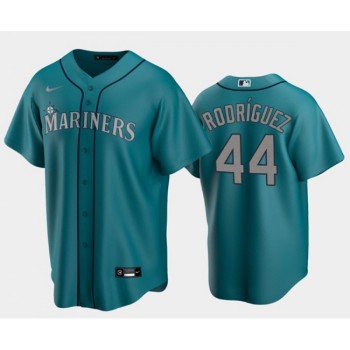 Men's Seattle Mariners #44 Julio Rodriguez Aqua Cool Base Stitched jersey Men's Seattle Mariners #44 Julio Rodriguez Aqua Cool Base Stitched jersey
