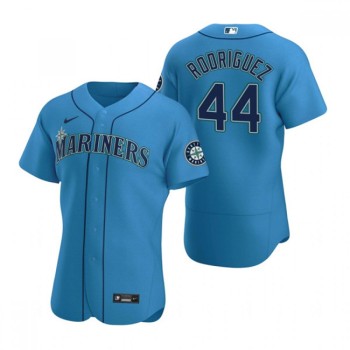 Men's Seattle Mariners #44 Julio Rodriguez Royal Flex Base Stitched Jersey Men's Seattle Mariners #44 Julio Rodriguez Royal Flex Base Stitched Jersey
