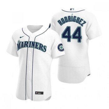 Men's Seattle Mariners 44 Julio Rodriguez White Flex Base Stitched Jersey Men's Seattle Mariners 44 Julio Rodriguez White Flex Base Stitched Jersey