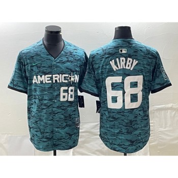 Men's Seattle Mariners #68 George Kirby Teal 2023 All-star Cool Base With Patch Stitched Baseball Jersey Men's Seattle Mariners #68 George Kirby Teal 2023 All-star Cool Base With Patch Stitched Baseball Jersey