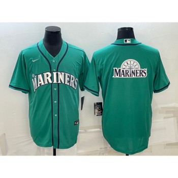 Men's Seattle Mariners Aqua Team Big Logo Cool Base Stitched jersey Men's Seattle Mariners Aqua Team Big Logo Cool Base Stitched jersey