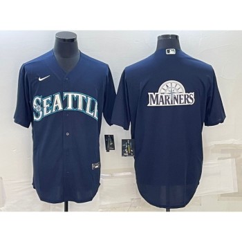Men's Seattle Mariners Navy Team Big Logo Cool Base Stitched jersey Men's Seattle Mariners Navy Team Big Logo Cool Base Stitched jersey