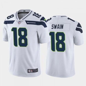 Men's Seattle Seahawks #18 Freddie Swain White Vapor Untouchable Limited Stitched Jersey Men's Seattle Seahawks #18 Freddie Swain White Vapor Untouchable Limited Stitched Jersey