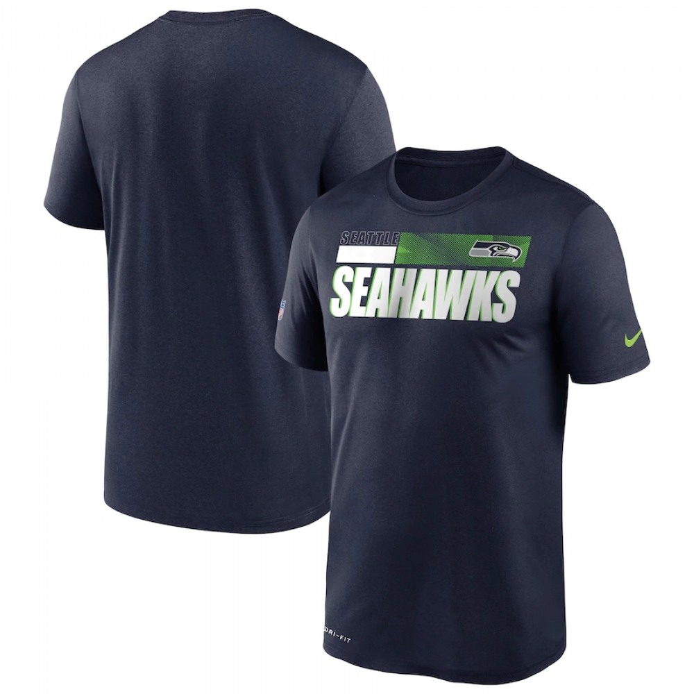 Men's Seattle Seahawks 2020 Navy Sideline Impact Legend Performance T-Shirt