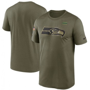 Men's Seattle Seahawks 2021 Olive Salute To Service Legend Performance T-Shirt Men's Seattle Seahawks 2021 Olive Salute To Service Legend Performance T-Shirt