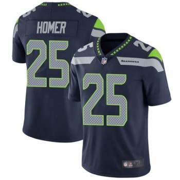 Men's Seattle Seahawks #25 Travis Homer Navy Vapor Untouchable Limited Stitched Jersey Men's Seattle Seahawks #25 Travis Homer Navy Vapor Untouchable Limited Stitched Jersey