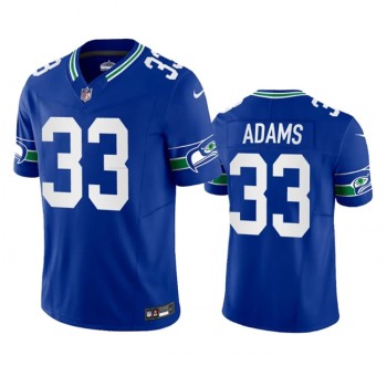 Men's Seattle Seahawks #33 Jamal Adams Royal 2023 F.U.S.E. Vapor Limited Throwback Stitched Jersey Men's Seattle Seahawks #33 Jamal Adams Royal 2023 F.U.S.E. Vapor Limited Throwback Stitched Jersey