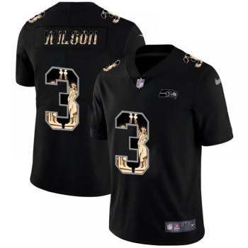 Men's Seattle Seahawks #3 Russell Wilson 2019 Black Statue of Liberty Limited Stitched NFL Jersey Men's Seattle Seahawks #3 Russell Wilson 2019 Black Statue of Liberty Limited Stitched NFL Jersey