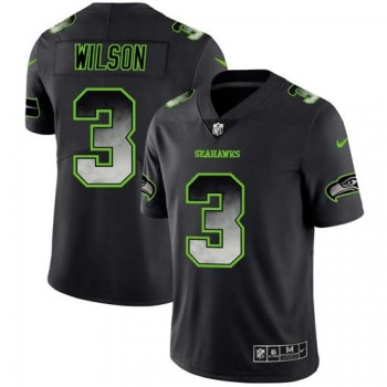 Men's Seattle Seahawks #3 Russell Wilson Black 2019 Smoke Fashion Limited Stitched NFL Jersey Men's Seattle Seahawks #3 Russell Wilson Black 2019 Smoke Fashion Limited Stitched NFL Jersey