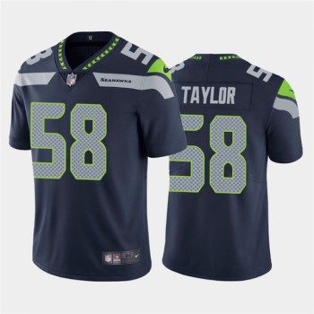 Men's Seattle Seahawks #58 Darrell Taylor Navy Vapor Untouchable Limited Stitched Jersey Men's Seattle Seahawks #58 Darrell Taylor Navy Vapor Untouchable Limited Stitched Jersey