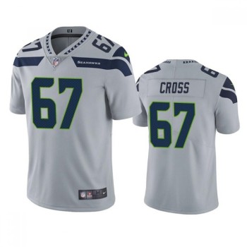 Men's Seattle Seahawks #67 Charles Cross Grey Vapor Untouchable Limited Stitched Jersey Men's Seattle Seahawks #67 Charles Cross Grey Vapor Untouchable Limited Stitched Jersey