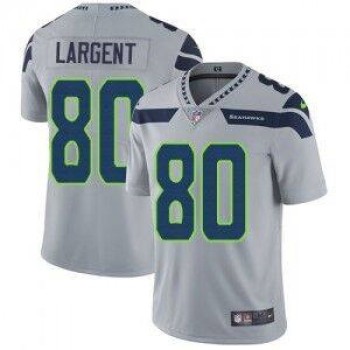 Men's Seattle Seahawks #80 Steve Largent Grey Vapor Untouchable Limited Stitched NFL Jersey Men's Seattle Seahawks #80 Steve Largent Grey Vapor Untouchable Limited Stitched NFL Jersey