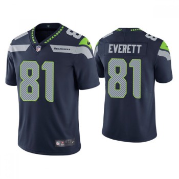 Men's Seattle Seahawks #81 Gerald Everett Navy Vapor Untouchable Limited Stitched Jersey Men's Seattle Seahawks #81 Gerald Everett Navy Vapor Untouchable Limited Stitched Jersey