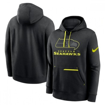 Men's Seattle Seahawks Black Volt Pullover Hoodie Men's Seattle Seahawks Black Volt Pullover Hoodie