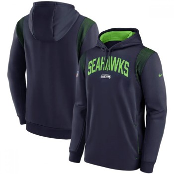 Men's Seattle Seahawks College Navy Sideline Stack Performance Pullover Hoodie 001 Men's Seattle Seahawks College Navy Sideline Stack Performance Pullover Hoodie 001