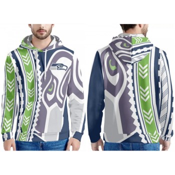 Men's Seattle Seahawks Green/Navy Pullover Hoodie Men's Seattle Seahawks Green/Navy Pullover Hoodie