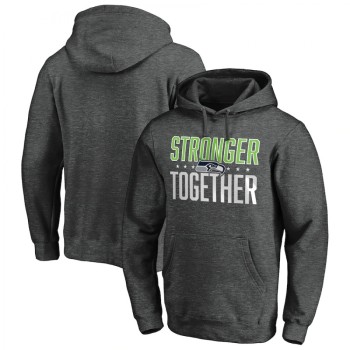Men's Seattle Seahawks Heather Charcoal Stronger Together Pullover Hoodie Men's Seattle Seahawks Heather Charcoal Stronger Together Pullover Hoodie