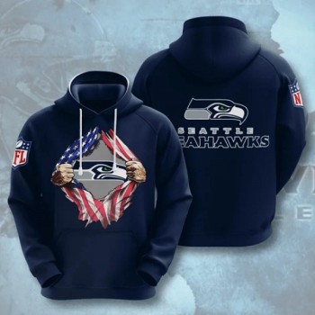 Men's Seattle Seahawks Navy 3D Trending T-Shirt Hoodie Men's Seattle Seahawks Navy 3D Trending T-Shirt Hoodie