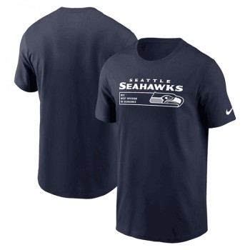 Men's Seattle Seahawks Navy Division Essential T-Shirt Men's Seattle Seahawks Navy Division Essential T-Shirt
