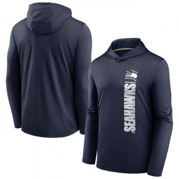 Men's Seattle Seahawks Navy Fan Gear Team Stack Hoodie Performance Long Sleeve T-Shirt Men's Seattle Seahawks Navy Fan Gear Team Stack Hoodie Performance Long Sleeve T-Shirt