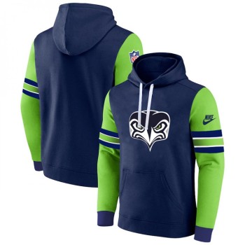 Men's Seattle Seahawks Navy/Green Pullover Hoodie Men's Seattle Seahawks Navy/Green Pullover Hoodie
