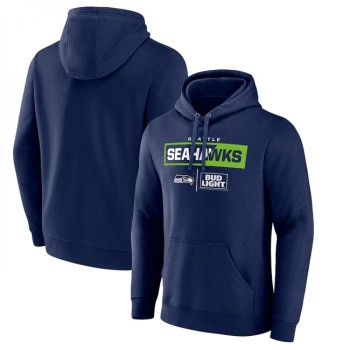Men's Seattle Seahawks Navy x Bud Light Pullover Hoodie Men's Seattle Seahawks Navy x Bud Light Pullover Hoodie