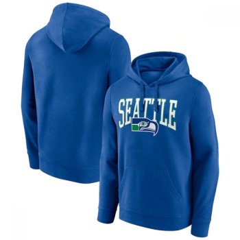 Men's Seattle Seahawks Royal Gridiron Classics Campus Standard Pullover Hoodie Men's Seattle Seahawks Royal Gridiron Classics Campus Standard Pullover Hoodie