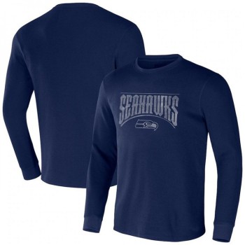 Men's Seattle Seahawks X Darius Rucker Collection Navy Long Sleeve Thermal T-Shirt Men's Seattle Seahawks X Darius Rucker Collection Navy Long Sleeve Thermal T-Shirt