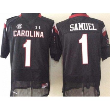 Men's South Carolina Fighting Gamecocks #1 Deebo Samuel Black Stitched Jersey Men's South Carolina Fighting Gamecocks #1 Deebo Samuel Black Stitched Jersey