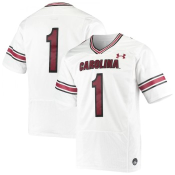 Men's South Carolina Fighting Gamecocks #1 Jaycee Horn White Stitched Jersey Men's South Carolina Fighting Gamecocks #1 Jaycee Horn White Stitched Jersey