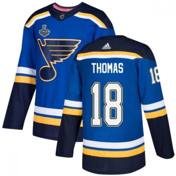 Men's St. Louis Blues #18 Robert Thomas Blue 2019 Stanley Cup Champions Stitched NHL Jersey Men's St. Louis Blues #18 Robert Thomas Blue 2019 Stanley Cup Champions Stitched NHL Jersey