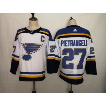 Men's St. Louis Blues #27 Alex Pietrangelo White Stitched NHL Jersey Men's St. Louis Blues #27 Alex Pietrangelo White Stitched NHL Jersey