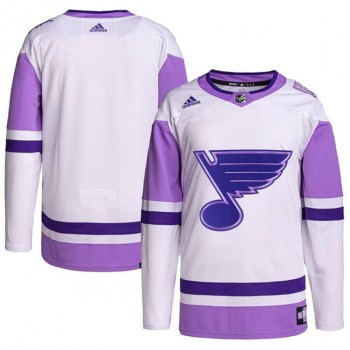 Men's St. Louis Blues Blank White/Purple Stitched Jersey Men's St. Louis Blues Blank White/Purple Stitched Jersey