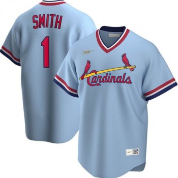 Men's St. Louis Cardinals #1 Ozzie Smith Light Blue Stitched Baseball Jersey Men's St. Louis Cardinals #1 Ozzie Smith Light Blue Stitched Baseball Jersey