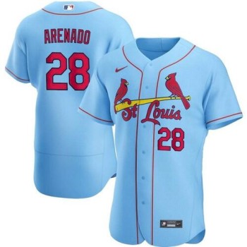 Men's St. Louis Cardinals #28 Nolan Arenado Blue Flex Base Stitched Jersey Men's St. Louis Cardinals #28 Nolan Arenado Blue Flex Base Stitched Jersey
