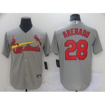 Men's St. Louis Cardinals #28 Nolan Arenado Grey Cool Base Stitched Jersey Men's St. Louis Cardinals #28 Nolan Arenado Grey Cool Base Stitched Jersey