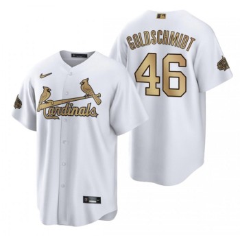 Men's St. Louis Cardinals #46 Paul Goldschmidt 2022 All-Star White Cool Base Stitched Baseball Jersey Men's St. Louis Cardinals #46 Paul Goldschmidt 2022 All-Star White Cool Base Stitched Baseball Jersey