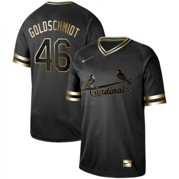 Men's St. Louis Cardinals #46 Paul Goldschmidt Black Gold Stitched MLB Jersey Men's St. Louis Cardinals #46 Paul Goldschmidt Black Gold Stitched MLB Jersey