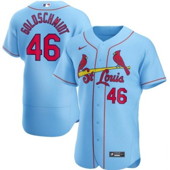Men's St. Louis Cardinals #46 Paul Goldschmidt Blue Flex Base Stitched Jersey Men's St. Louis Cardinals #46 Paul Goldschmidt Blue Flex Base Stitched Jersey