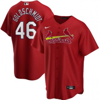 Men's St. Louis Cardinals #46 Paul Goldschmidt Red Cool Base Stitched Jersey Men's St. Louis Cardinals #46 Paul Goldschmidt Red Cool Base Stitched Jersey