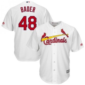 Men's St. Louis Cardinals #48 Harrison Bader White Cool Base Stitched MLB Jersey Men's St. Louis Cardinals #48 Harrison Bader White Cool Base Stitched MLB Jersey