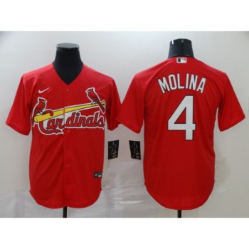 Men's St. Louis Cardinals #4 Yadier Molina Red Cool Base Stitched MLB Jersey Men's St. Louis Cardinals #4 Yadier Molina Red Cool Base Stitched MLB Jersey