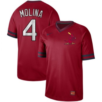 Men's St. Louis Cardinals #4 Yadier Molina Red Cooperstown Collection Legend Stitched MLB Jersey Men's St. Louis Cardinals #4 Yadier Molina Red Cooperstown Collection Legend Stitched MLB Jersey