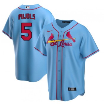Men's St. Louis Cardinals #5 Albert Pujols Blue Cool Base Stitched Jersey Men's St. Louis Cardinals #5 Albert Pujols Blue Cool Base Stitched Jersey