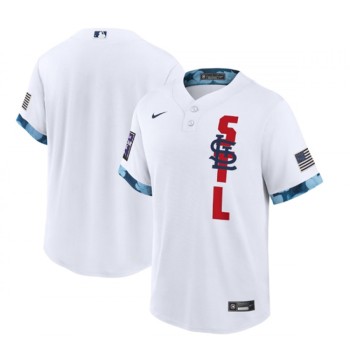Men's St. Louis Cardinals Blank 2021 White All-Star Cool Base Stitched MLB Jersey Men's St. Louis Cardinals Blank 2021 White All-Star Cool Base Stitched MLB Jersey