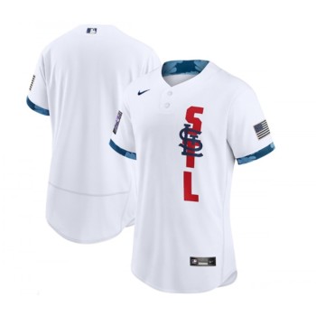Men's St. Louis Cardinals Blank 2021 White All-Star Flex Base Stitched MLB Jersey Men's St. Louis Cardinals Blank 2021 White All-Star Flex Base Stitched MLB Jersey