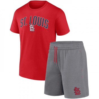 Men's St. Louis Cardinals Red/Heather Gray Arch T-Shirt & Shorts Combo Set Men's St. Louis Cardinals Red/Heather Gray Arch T-Shirt & Shorts Combo Set